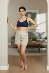 Zivame Everyday Double Layered Non Wired 3/4th Coverage T-Shirt Bra - Navy Peony — thumbnail 4